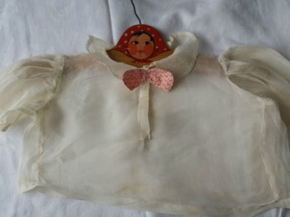 Antique silk baby blouse | 1910s baby blouse  siz… - image 4