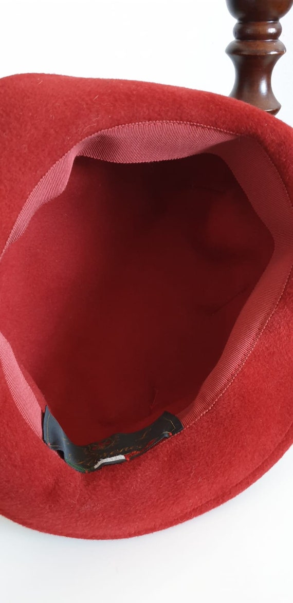 Vintage 1970s fedora hat | red fedora hat | woman… - image 10