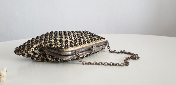 Vintage 1920s black rhinestone purse | 20s rhinest