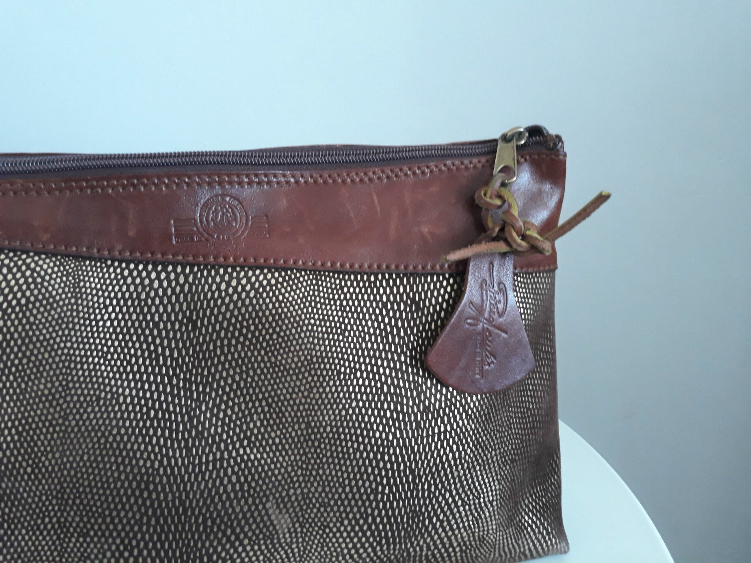 Vintage Leather Clutch Bag Brown Leather Bag Leather Bag - Etsy Canada