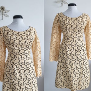 1950s silk dress  | vintage 50s silk dress | 1950s embroidered dress