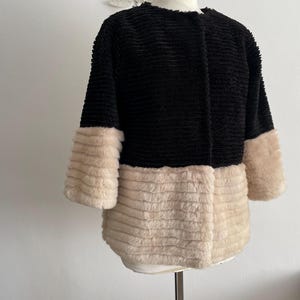 1990s faux fur jacket | vintage faux fur coat