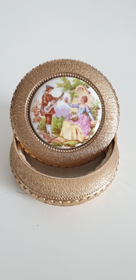 1950s jewerly box | vintage 50s scene galante Fra… - image 2