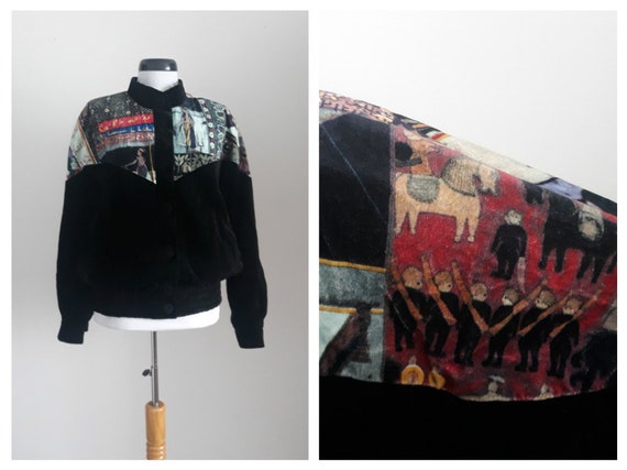 Vintage 1970s velvet jacket | 70s velvet bomber ja
