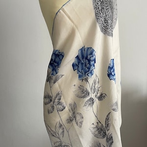 1940s silk scarf | vintage 40s silk scarf