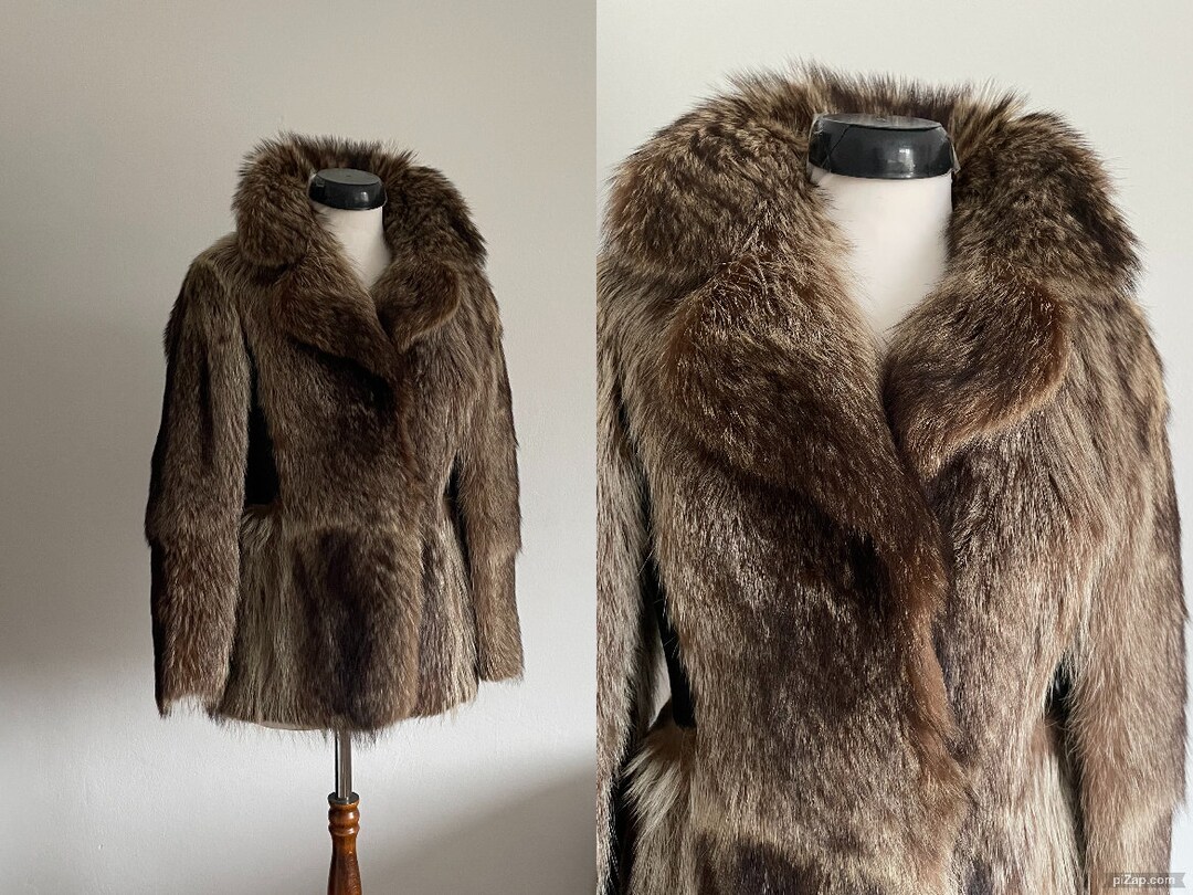 1970s Fox Fur & Leather Coat Vintage 70s Fur Jacket - Etsy