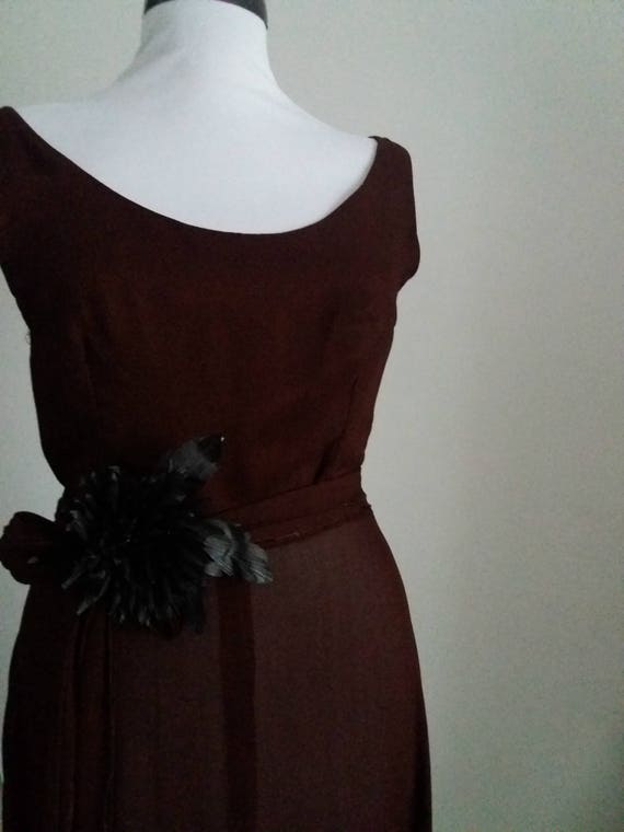 Vintage 1930s sheer dress | 30s cocoa brown dress… - image 7