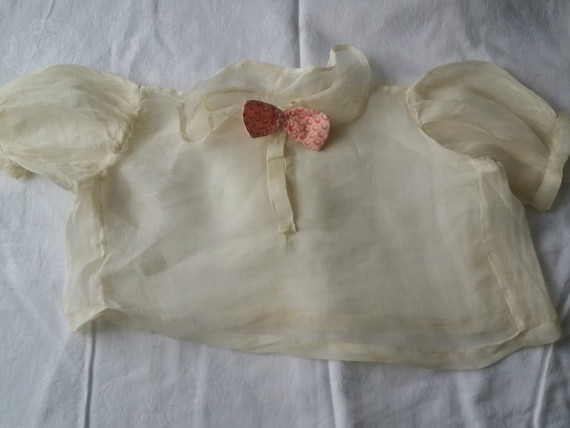 Antique silk baby blouse | 1910s baby blouse  siz… - image 1