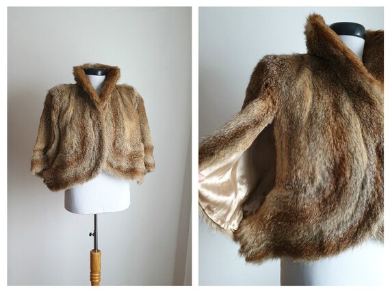 Vintage 1930s fox fur cape | 30s fox fur stole | 1