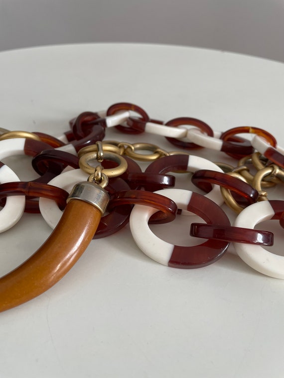 1960s bakelite belt vintage 60s chain link belt Gem