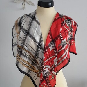 1990s silk scarf | vintage 90s silk scarf