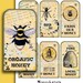 PRINTABLE HONEY LABELS Bee Tags for Jars, Beekeeper Gift Cards. Digital ...