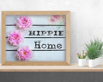 BOHEMIAN ART PRINT - Hippie Home - Boho Art - Shabby Chic