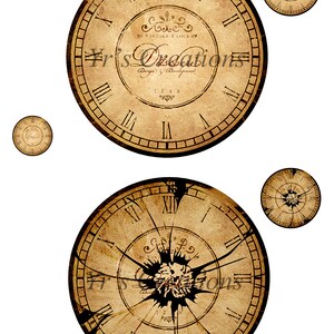 Antique Clock Faces Printable Circle Images Vintage Clock Faces for ...