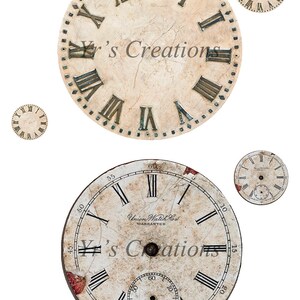 Antique Clock Faces Printable Circle Images Vintage Clock Faces for ...