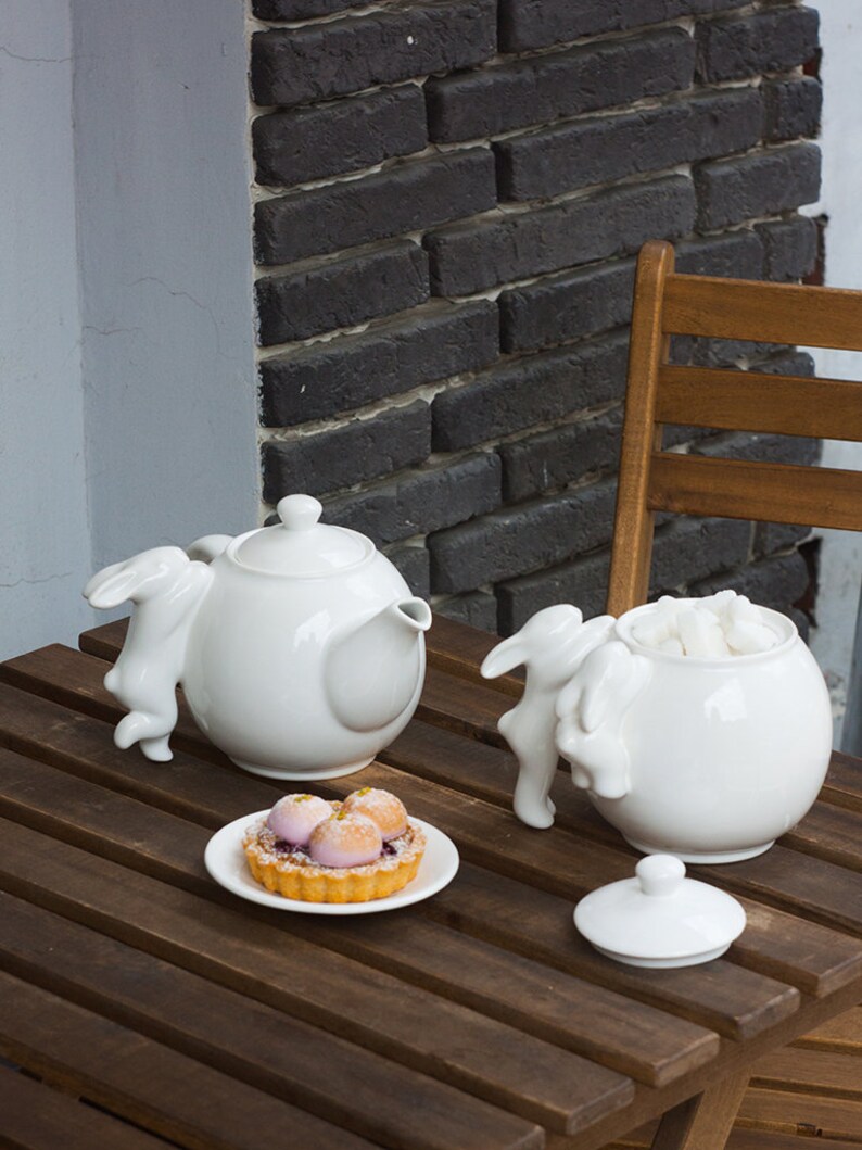 Handmade Pottery Sugar Bowl Volume 650 ml With Lid / White Etsy