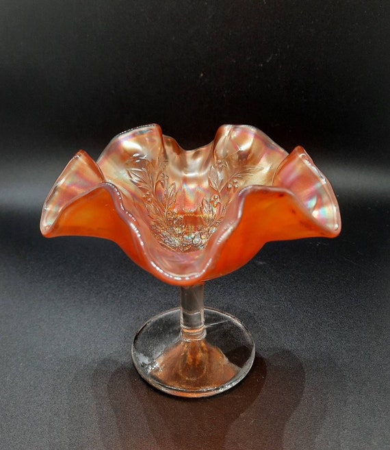 Carnival Glass Marigold Pattern Compote (DEB) Carnival Glass Marigold Pattern Compote (DEB)