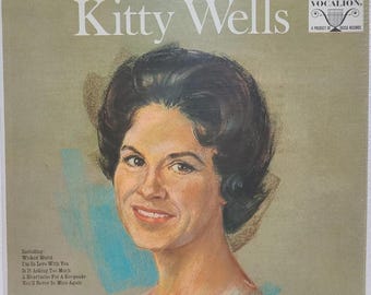 KITTY WELLS ~ Álbum de vinilo vintage homónimo en su embalaje original, edición canadiense.