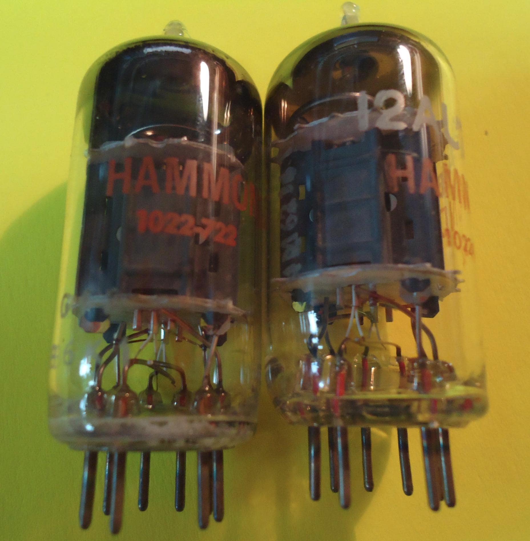 HAMMOND TUBES (Valves) Radio, Stereo 12AU7 X 2 Used, Tested +70% Good Made In Great Britain