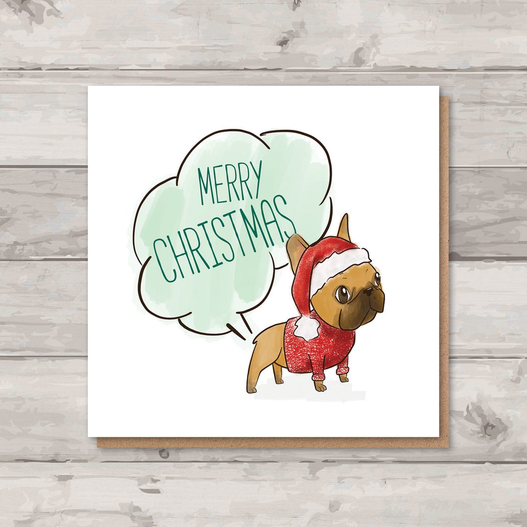 French Bulldog Christmas Card Holiday Cards Rude Christmas - Etsy