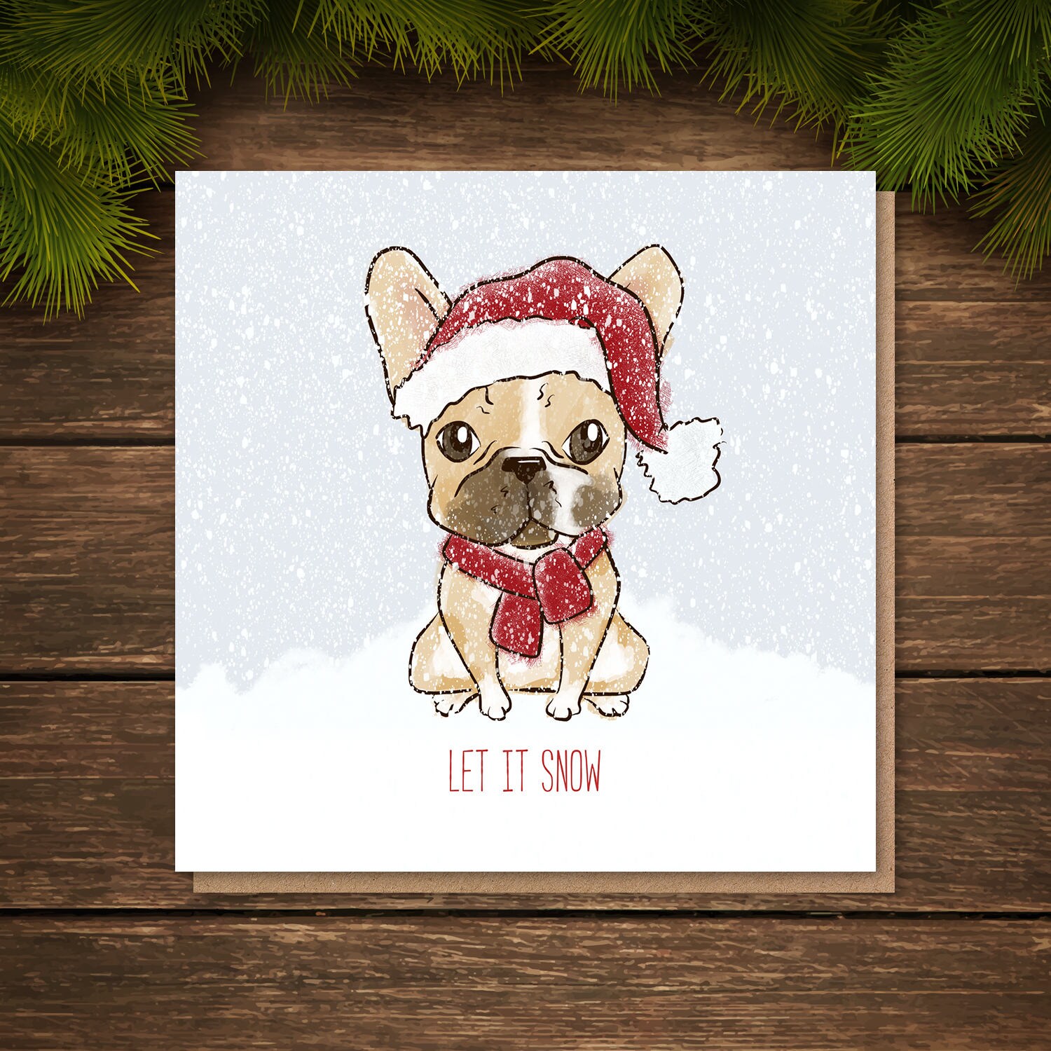 French Bulldog Christmas Card Holiday Cards Dog Christmas - Etsy UK