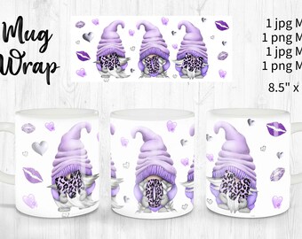 Mothers Day Gonk Mug Wrap Gnome 11oz 15oz Personalise Custom Sublimation SVG PNG JPG, Mom Mam Mum Ma Blank 3d inflated instant download Gift