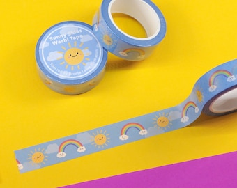 Sonnenschein und Regenbogen Washi Tape - 15 mm x 10 m