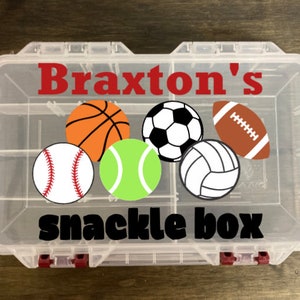 Personalized Snackle Box, Sports Snackle Box, Charcuterie on the go