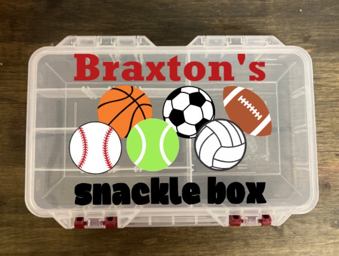 Personalized Snackle Box, Sports Snackle Box, Charcuterie on the Go 