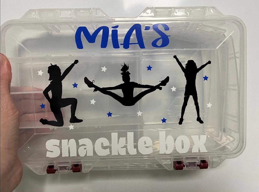 Personalized Snackle Box, Cheer Leader Without Pom Poms Snackle Box ...