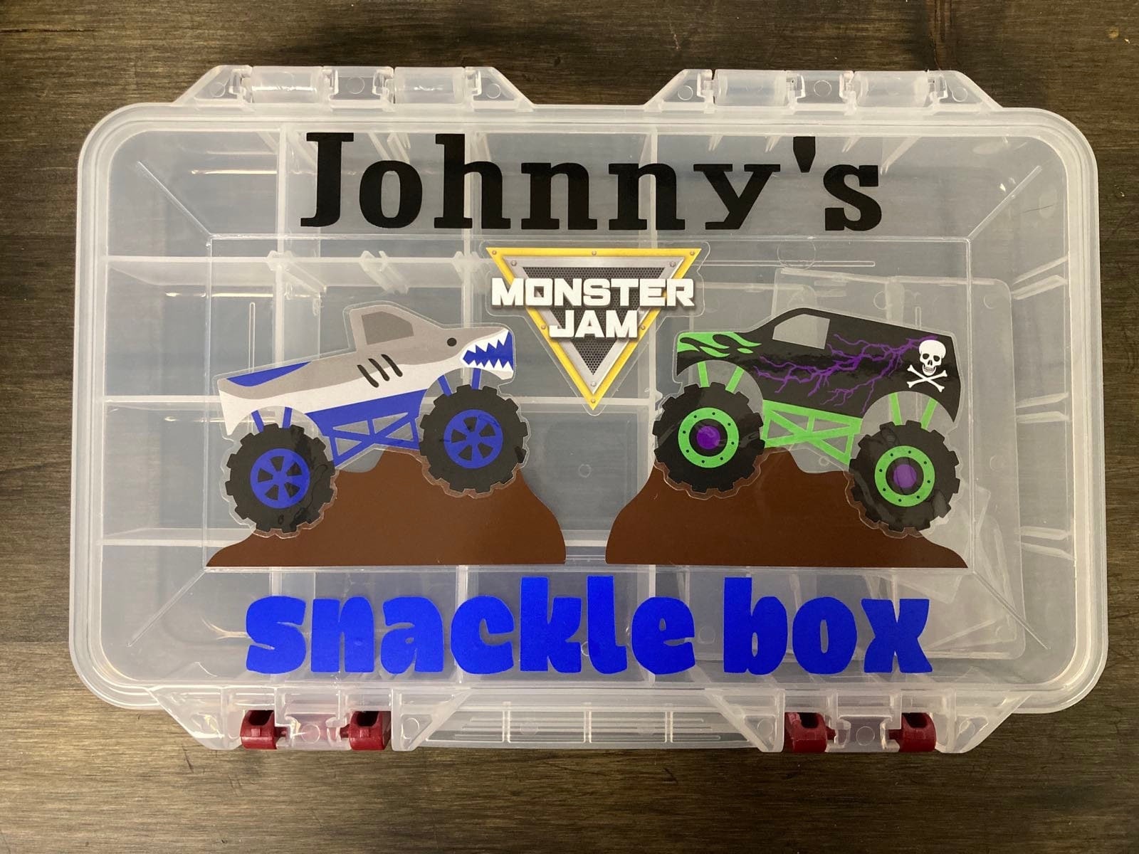 Personalized Snackle Box, Monster Truck Snackle Box, Charcuterie on the Go  