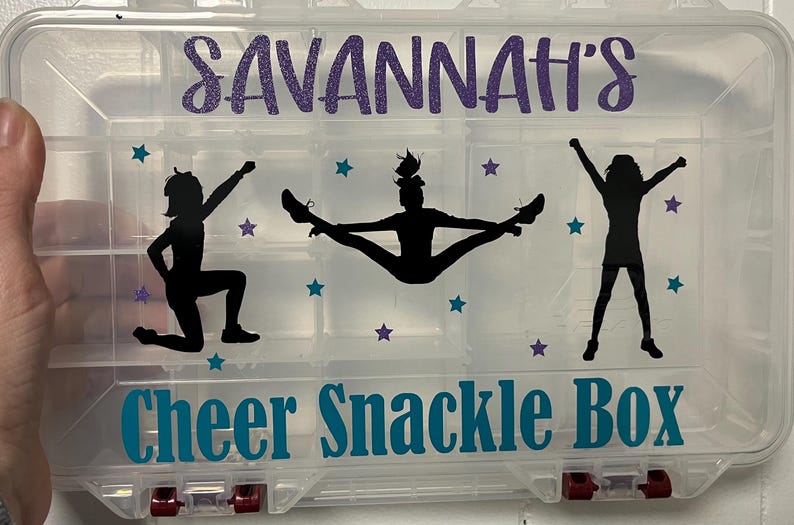 Personalized Snackle Box, Cheer Leader Without Pom Poms Snackle Box ...