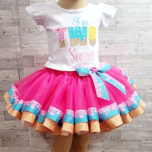 Two Sweet Icecream Birthday Tutu Outfit, 2nd Birthday Tutu Outfit, Birthday Outfit For Girls