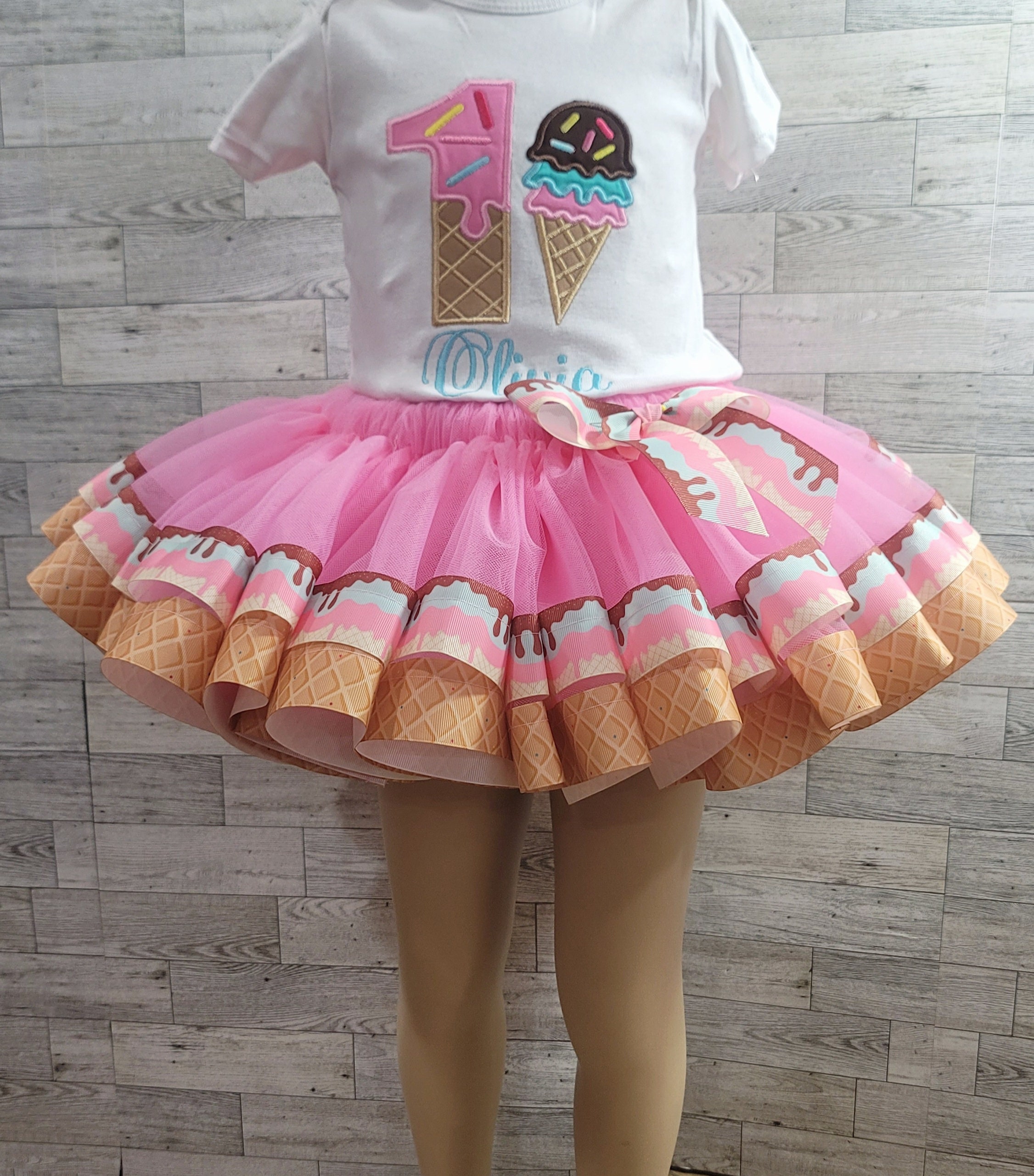 ice cream tutu dress Sweet One Icecream Birthday Outfit, 1ST Birthday Tutu Outfit, Birthday Outfit for Girls off shoulder This item is not katy perry inspired outfits for concert Go with the flow. Size:15 34-35