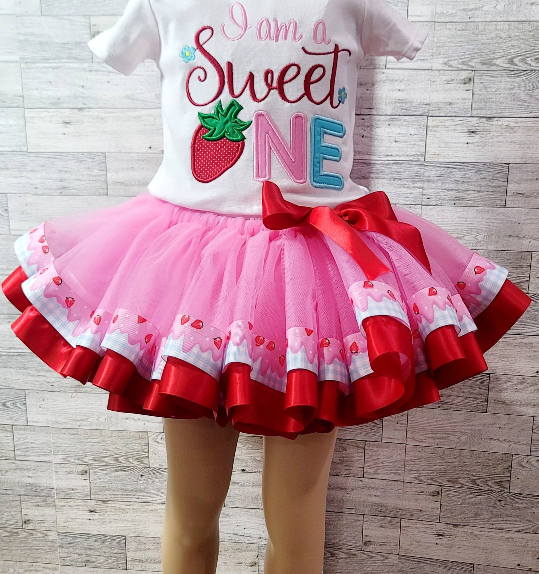 Strawberry tutu dress top
