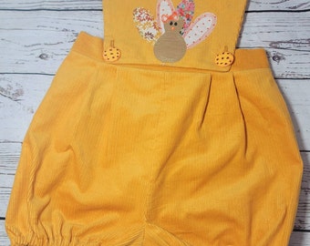 Kid's Romper/Fall Romper, Yellow Toddler Jumpsuit, Playsuit For Kids, Baby Cord  Childrens Romper, Corduroy Romper