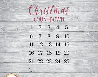 Christmas Countdown | Digital File | eps, svg, png