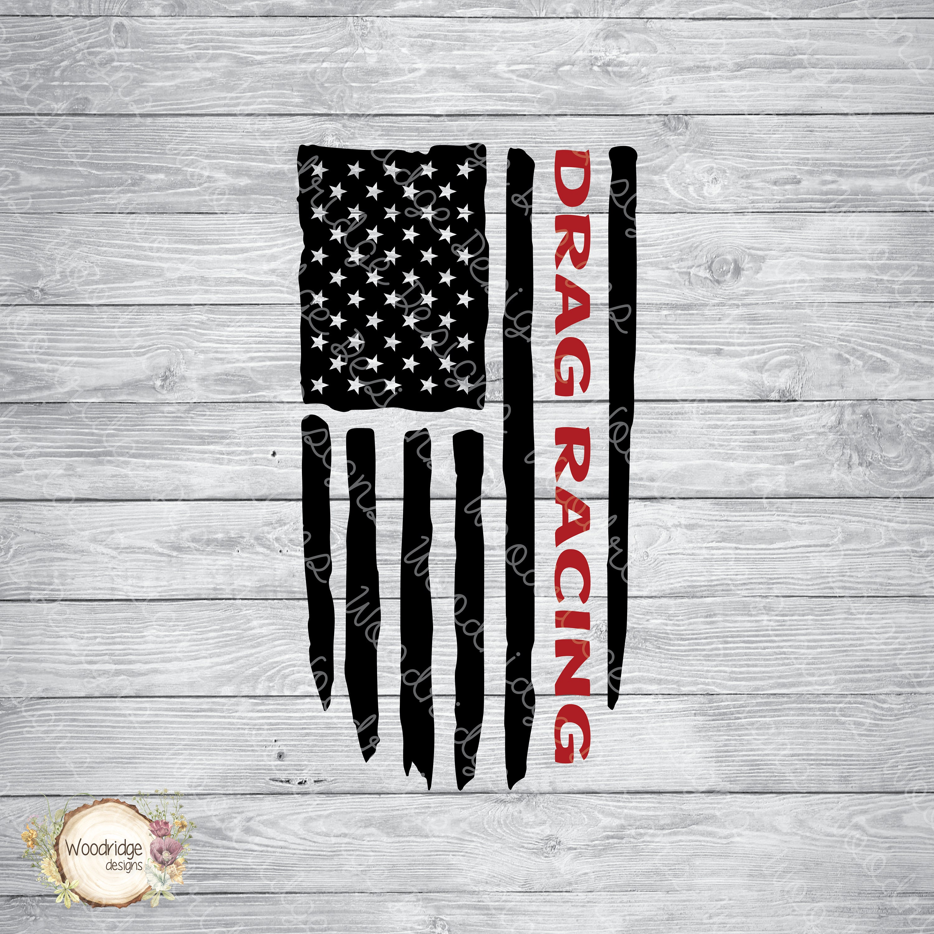 American Flag Drag Racing | Eps, Png, Svg | Digital Cut File &/or ...