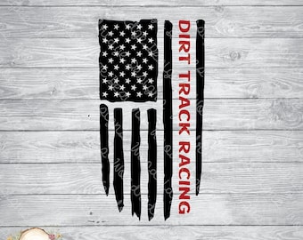 American Flag Dirt Track Racing | eps, png, svg | Digital Cut File &/or Sublimation Print