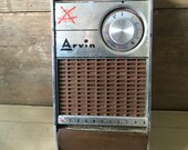 Midcentury Arvin Transistor Radio Chestnut Brown Model 61R48 Retro Electronics Portable Radio