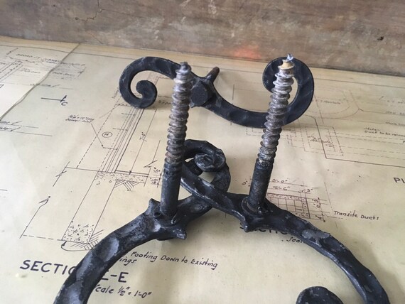 Vintage Shutter Metal Dogs S Hooks Antique Shutter Supplies Etsy