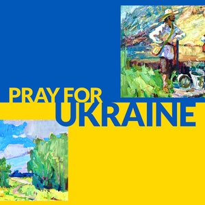 Stand mit der Ukraine, Bete für die Ukraine, Ich liebe die Ukraine, Die Landschaft von Kyiv, die ukrainerische Kunst, Digitale Medien, Hergestellt in der Ukraine, Geschenk der Ukraine