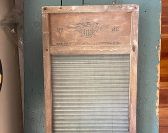 Antique Glass Washboard Etsy
