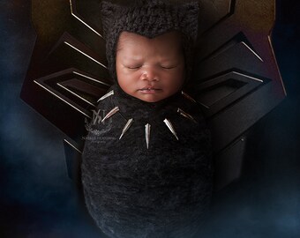black panther newborn outfit