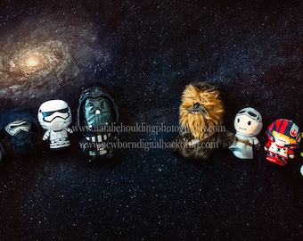 Star wars 3- Newborn Digital Backdrop- Basket- Wreath- Prop - Background