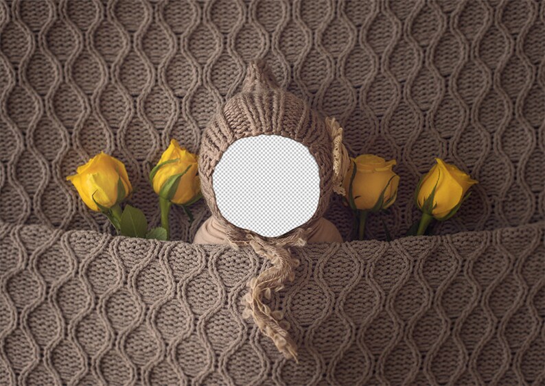 Yellow roses poppet-Newborn Digital Backdrop for photography Poppet Face insert image 2