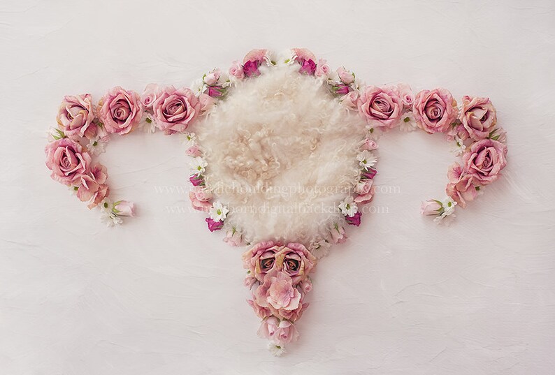 Baby Bloom / Flower / Ovaries- Newborn Digital Backdrop- Basket- Wreath ...