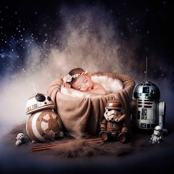 Star Wars Inspired newborn digital backdrop- Amarine