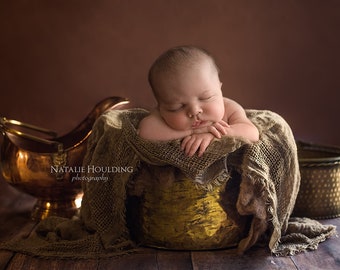 Newborn Digital Backdrop / prop - newborn Vintage bronze props- Photography