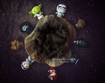 Star Wars Inspired- Newborn Digital Backdrop- Basket- Wreath- Prop - Background